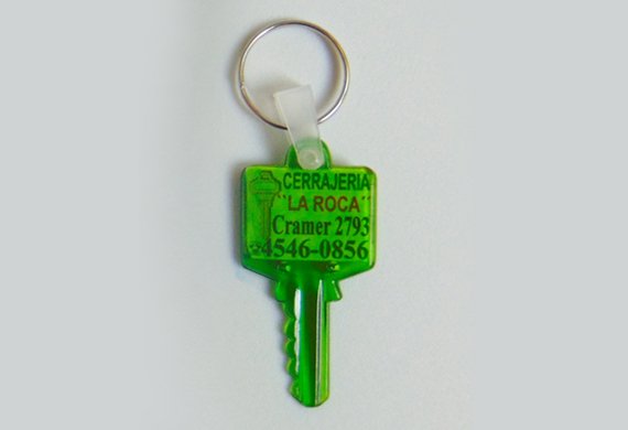 Llavero llave de acrílico