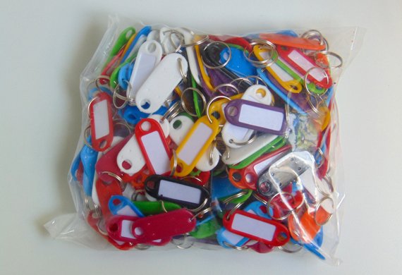 Llavero portaetiqueta