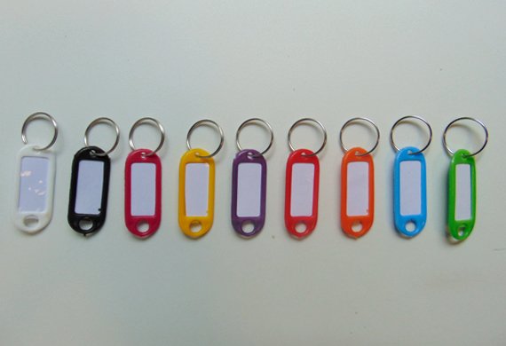 Llavero portaetiqueta